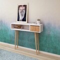 Consola, Mod Design, Kiogi, 100 x 94 x 30 cm, pal melaminat, stejar/alb