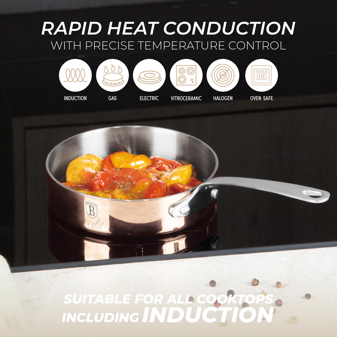 Tigaie Berlinger Haus, Copper Touch, 12 cm, inox, cupru - imagine 7