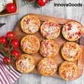 Cuptor electric pentru mini pizza cu carte de retete Presto, InnovaGoods, 700W, rosu/negru