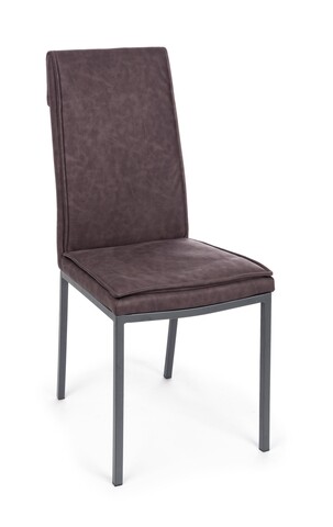 Scaun sofie, bizzotto, piele ecologica, 43x59.5x99.5 cm, maro