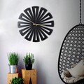 Ceas de perete, Symmetry, Metal, Dimensiune: 50 x 50 cm, Negru