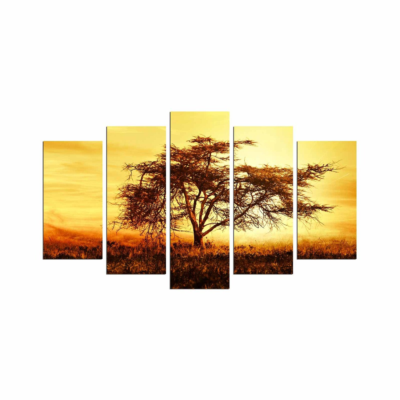 Set 5 tablouri decorative, 5PMDF-19, 20 x 60 cm, Multicolor - view 2