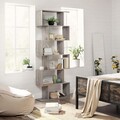 Biblioteca cu 6 rafturi, Vasagle, Cube Display, 70x24x190.5 cm, PAL, gri