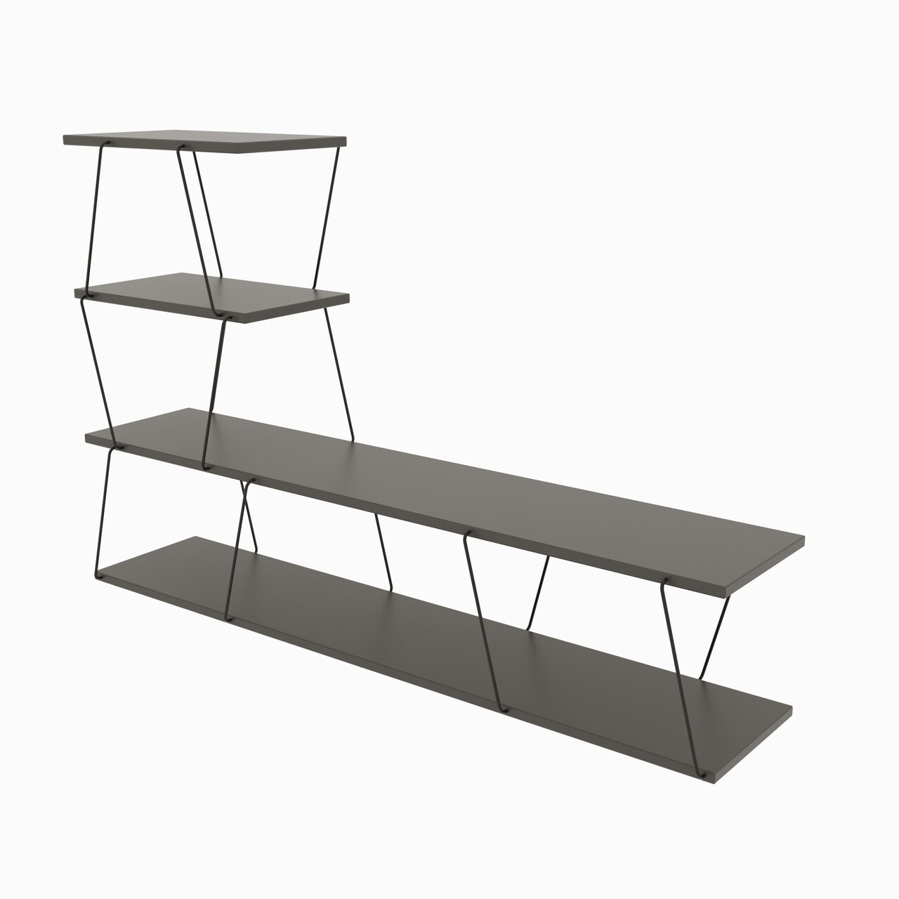 Comoda TV, Hanah Home, Ilgaz, 150x93x30 cm, Antracit - view 5