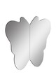 Oglinda decorativa, Mirrorland, Butterfly Silver, Oglindă indestructibilă cu obturator, Argintiu