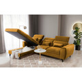 Coltar extensibil stanga 4 locuri ELTAP, Foble, 267x196x100 cm, lemn/poliester, mustar