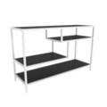 Comoda TV, Retricy, Robbins, 120x39x75 cm, PAL, Alb / Antracit
