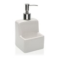 Dozator detergent lichid cu suport burete Plain, Versa, 17.8 cm, ceramica