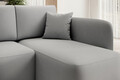 Coltar extensibil dreapta 3 locuri ELTAP, Hadson, 206x150x89 cm, lemn/poliester, gri deschis