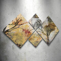 Set 4 tablouri decorative, 4MDF71178997, MDF, Imprimat UV, Multicolor