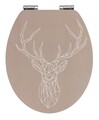 Capac de toaleta, Wenko, Premium Stag, 37.5 x 44 cm, mdf, multicolor