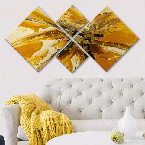 Set 4 tablouri decorative, 4mdf224895418, mdf, imprimat uv, multicolor