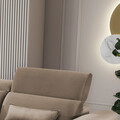 Coltar extensibil stanga 4 locuri ELTAP, Foble, 267x196x100 cm, lemn/poliester, maro deschis