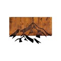 Decoratiune de perete, Dag 1, 50% lemn/50% metal, Dimensiune: 58 x 36 cm, Nuc / Negru