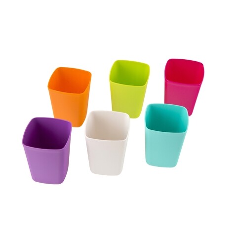 Set 6 pahare, Casa Plastor, Enery, 230 ml, plastic, multicolor