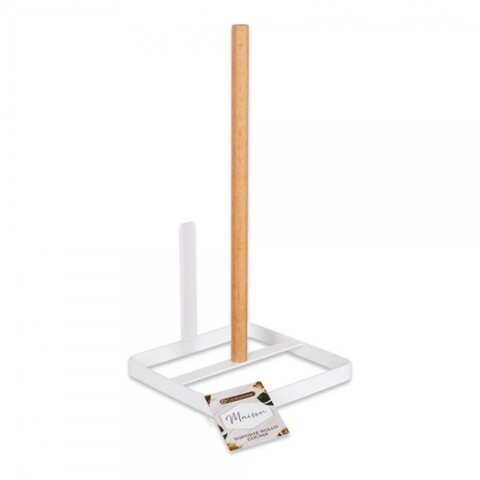 Suport hartie de bucatarie maison, confortime, 15x15x30 cm, metal/lemn