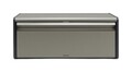 Cutie depozitare paine, Brabantia, Fall Front Platinum, 46.5 x 18.7 cm, inox