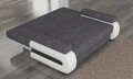 Canapea extensibila 3 locuri ELTAP, Laura, 202x79x84 cm, lemn/poliester, gri inchis/alb