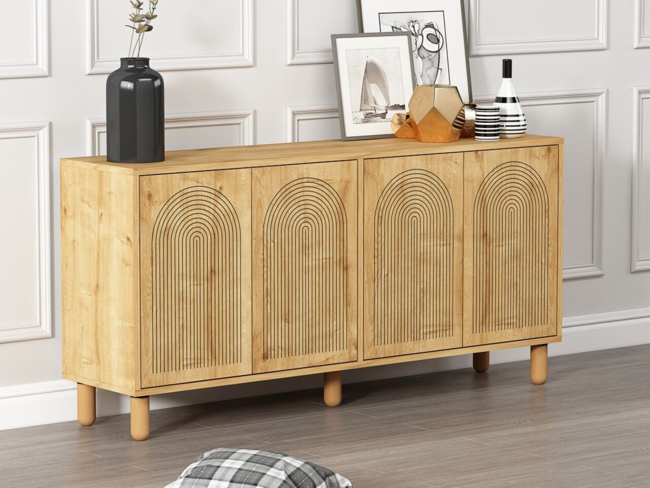 Consola, Hanah Home, Doresta, 150x73x36 cm, PAL, Maro - imagine 2