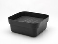 Bol de spalat cu tava de picurare, Brabantia, SinkSide, 37.4x34.4x16.1 cm, plastic, gri inchis