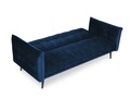 Canapea extensibila, Canna, Mazzini Sofas, 3 locuri, 225x100x85 cm, catifea, albastru regal
