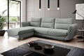 Coltar extensibil stanga 3 locuri ELTAP, LT-04VER, Silva, 276x201x100 cm, lemn/poliester, gri deschis