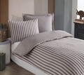 Lenjerie de pat pentru o persoana 2 piese, Road Potlu - Brown, EnLora Home, 70% bumbac/30% poliester