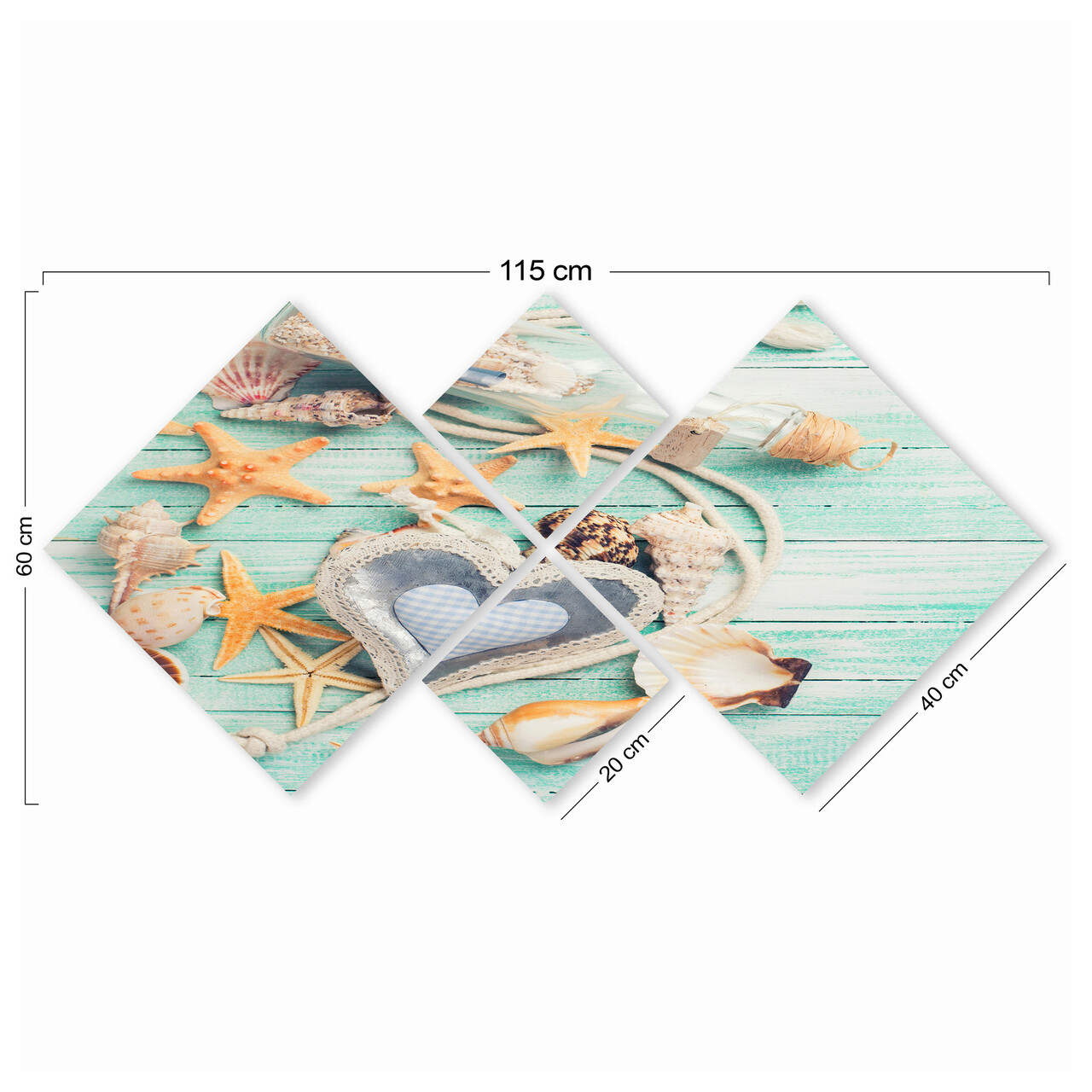 Set 4 tablouri decorative, 4MDF262793924, MDF, Imprimat UV, Multicolor