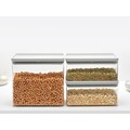 Set 3 recipiente depozitare, Brabantia, Tasty+, 2x1.5 L, 1x3.5 L, plastic, gri deschis