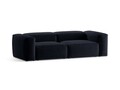 Canapea 3 locuri, Bergamo, Cosmopolitan Design, 264x108x70 cm, tesatura structurata, albastru navy