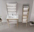 Dulap de baie cu chiuvetă, Hanah Home, Desna 90, Stejar Sonomo