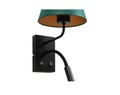 Aplica de perete ELTAP, Vespillo, 26x18x38 cm, 1xE27, 1xG9, 15W/8W, otel/PVC, verde/auriu