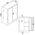 Dulap de depozitare cu incuietoare, Shelvoria, Js1002Tu, 92x130x40 cm, Otel, Gri / Portocaliu