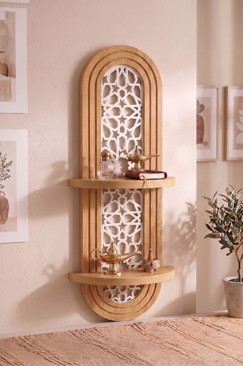 Raft de perete Hanah Home Artmtkwll5 26x70x13 cm MDF Stejar