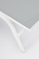Sezlong cu roti Raul, Bizzotto, 68 x 195 x 101 cm, pliabil, aluminiu/textilena 2x1, alb