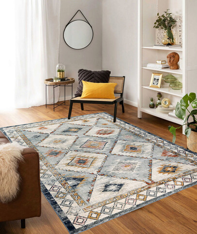 Covor, 38520a , 120x180 cm, 100% poliester/poliproplen, albastru