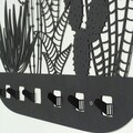 Cuier de perete, Cactus Metal Hanger, 68x44 cm, Otel, Negru
