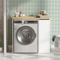 Dulap pentru masina de spalat, Locelso, SA1-WK, 93.5 x 88.3 x 60 cm, pal melaminat, alb/natur