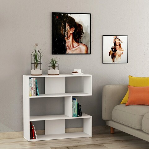 Corp biblioteca, decortie, molly n.1, 93.5x89x30 cm, alb