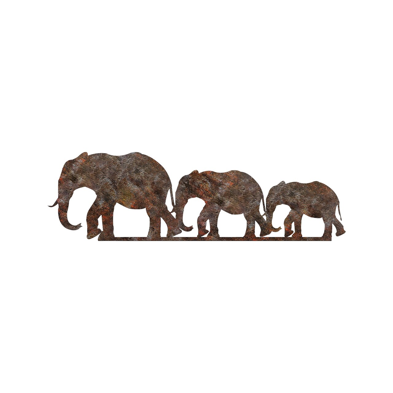 Decoratiune de perete, Rusty Elephant 1, Dimensiune: 15 x 50 cm, Maro antichizat - view 5
