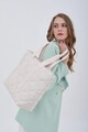 Geanta shopper, Madamra, 21KT12-002 - Cream, textil, crem