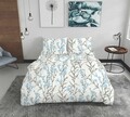Lenjerie de pat dubla, Linen, Bedora, 4 piese, 200x220, 100% bumbac, multicolor