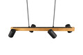 Lustra Marley, TRIO, 80x20x150 cm, 35W, 4x GU10, metal, negru mat/natur