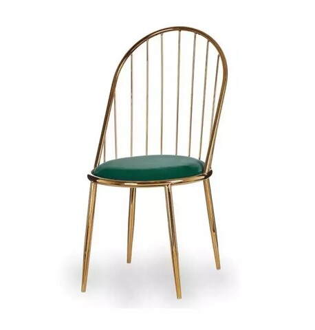 Scaun Golden Quinn, Gift Decor, 48 x 48 x 95.5 cm, fier/poliester, verde 95.5