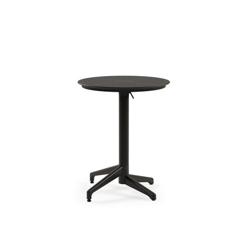 Masa pliabila, Tilia, Moon Ø60 V2 F, 60x78x60 cm, Cadru: 100% ALUMINIU, Negru