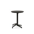 Masa pliabila, Tilia, Moon Ø60 V2 F, 60x78x60 cm, Cadru: 100% ALUMINIU, Negru