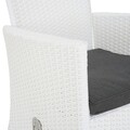 Fotoliu dining, Miami, L.61 l.65 H.105, aluminiu, alb/gri