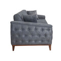 Set canapea extensibilă, Unique Design, 867UNQ1523, Lemn de carpen, Albastru
