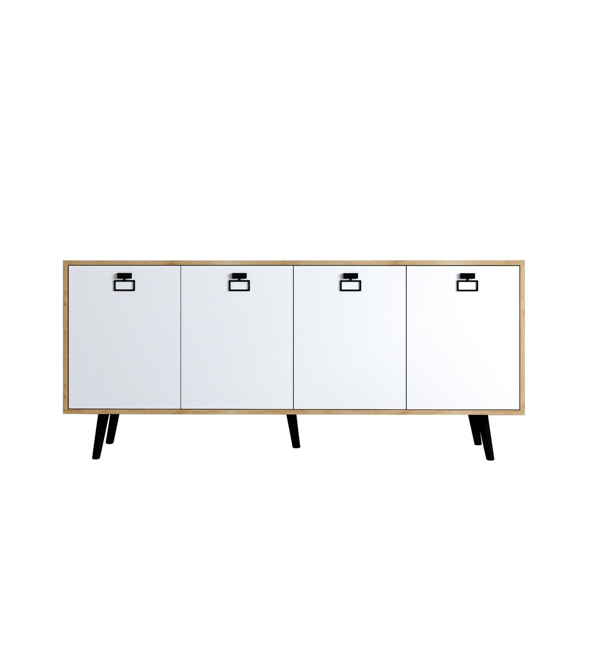 Consola, Hanah Home, Mirza Modern 180, 180x80x45 cm, PAL, Stejar Safir / Alb - view 4