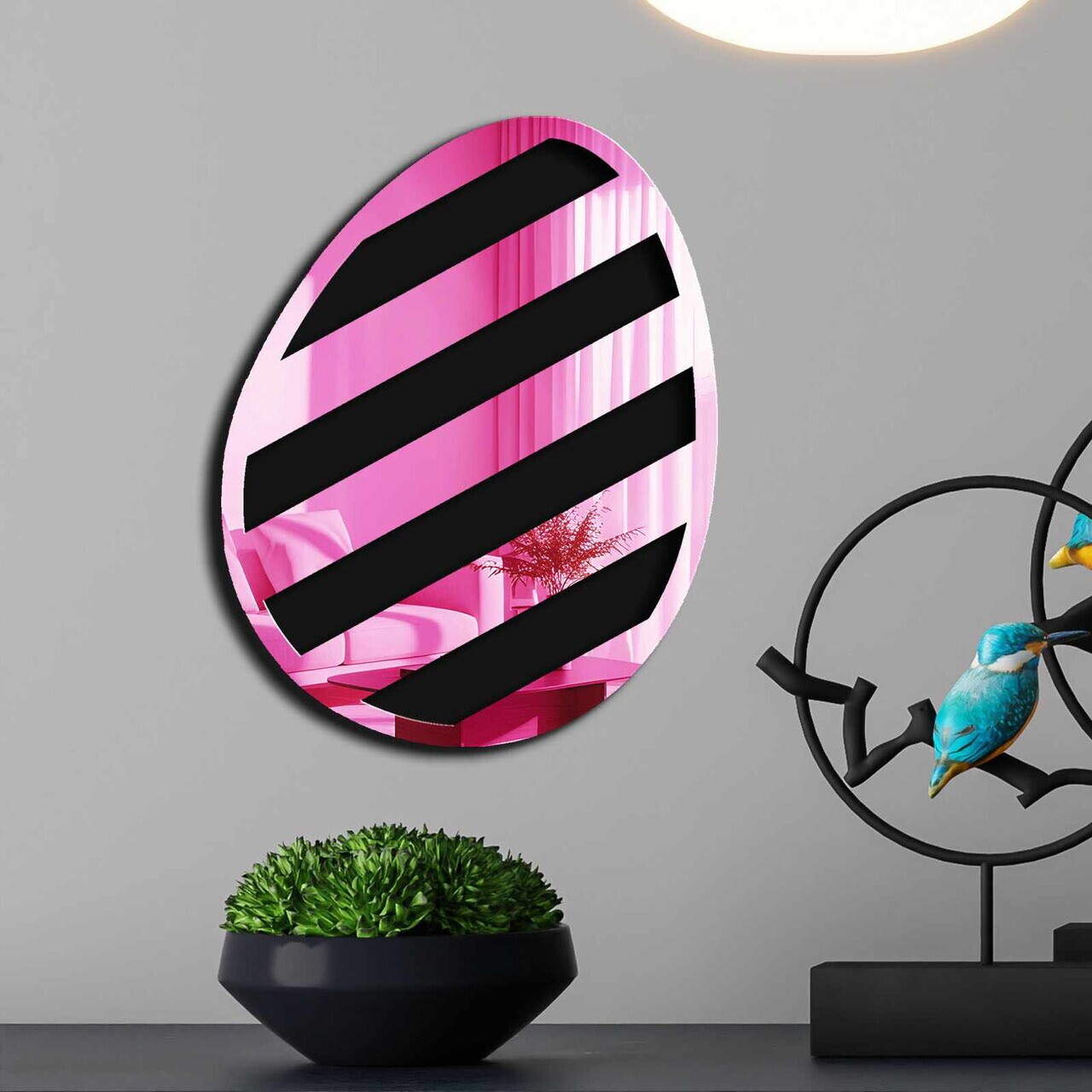 Oglinda decorativa, EAS004PINK, Baza din 100% EVA (Grosime: 10 mm), Roz — imaginea 2